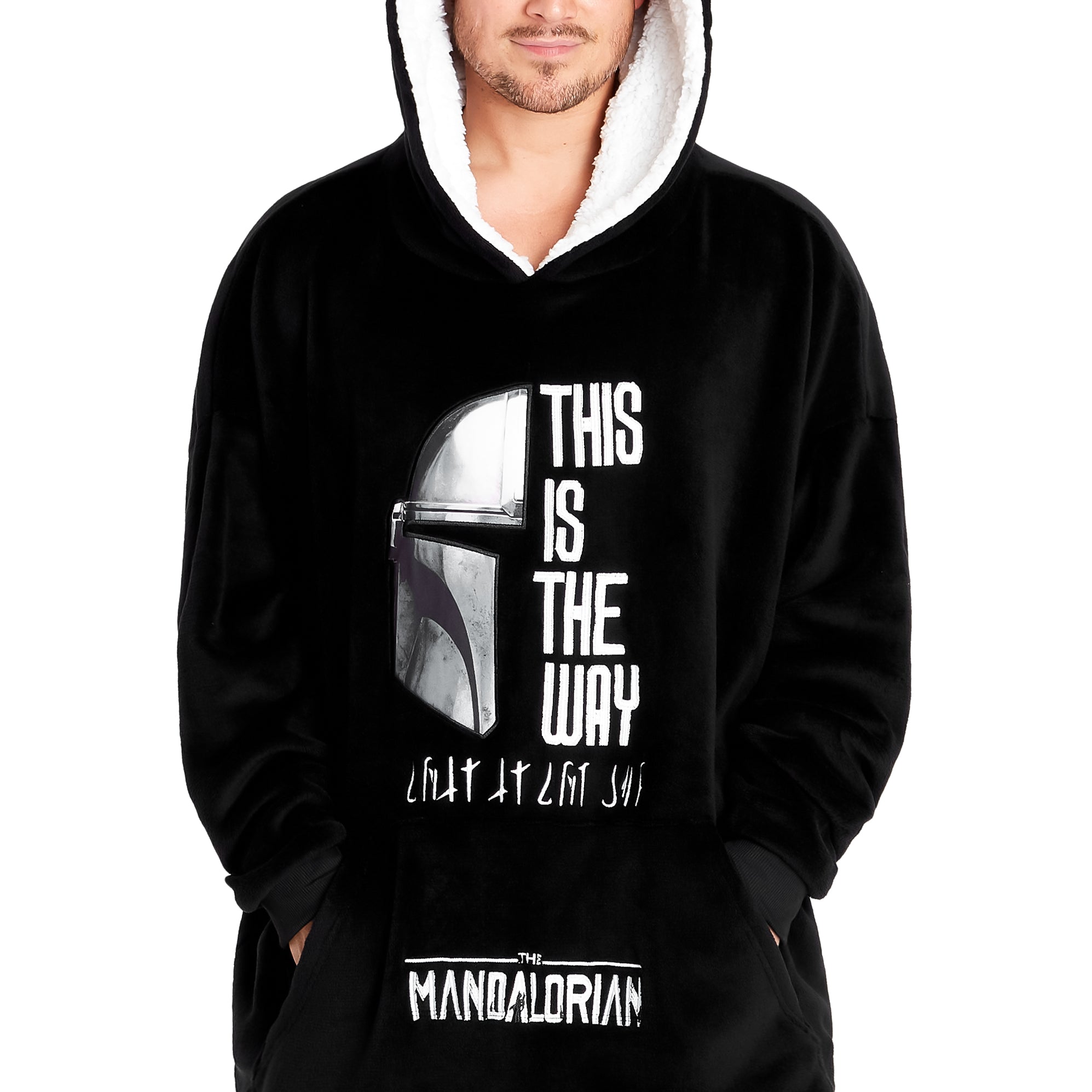 The Mandalorian Mens Hoodies  Black Oversized Hoodie,  Baby Yoda Gifts - Get Trend