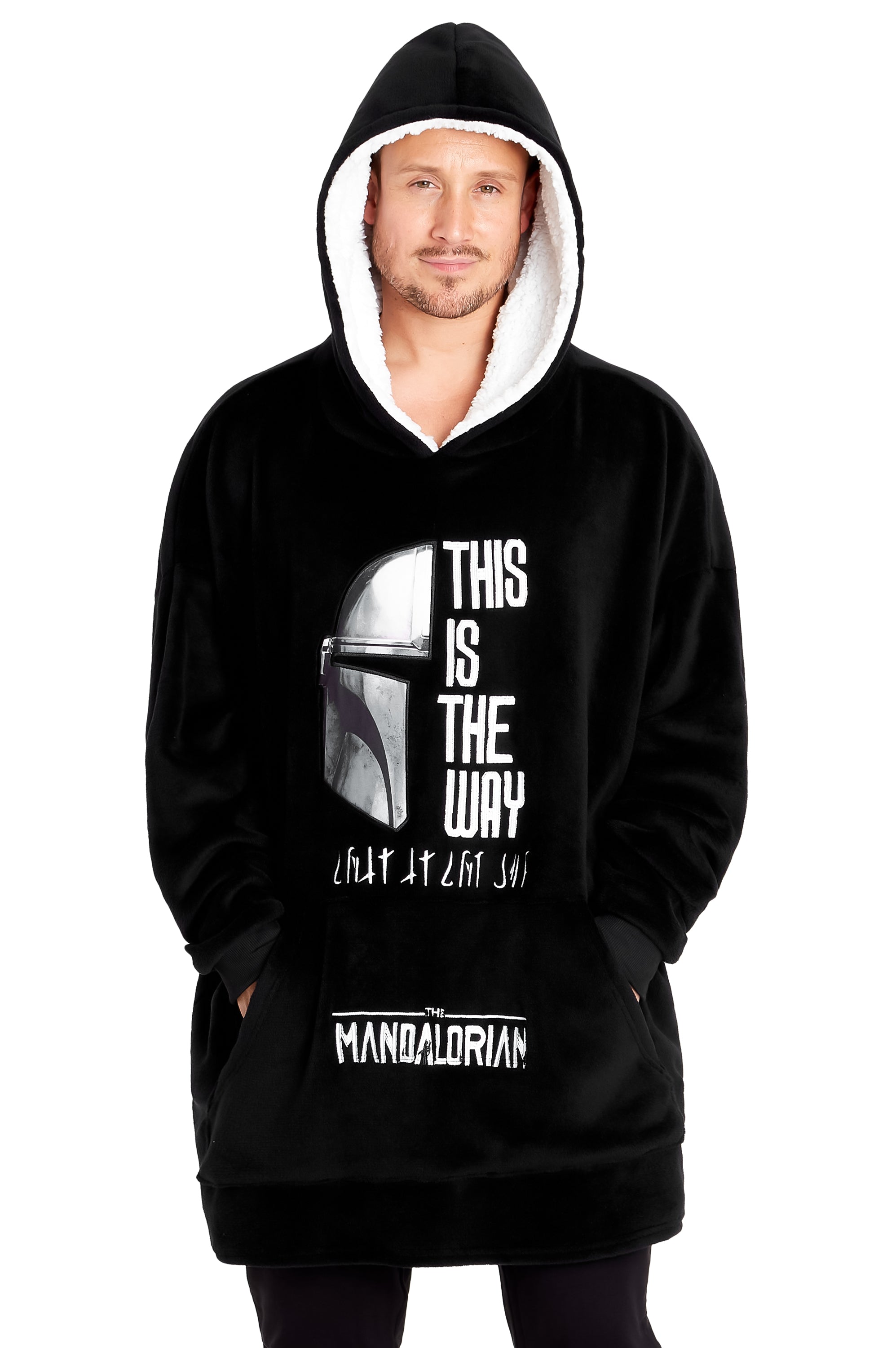 The Mandalorian Mens Hoodies  Black Oversized Hoodie,  Baby Yoda Gifts - Get Trend