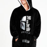 The Mandalorian Mens Hoodies  Black Oversized Hoodie,  Baby Yoda Gifts - Get Trend