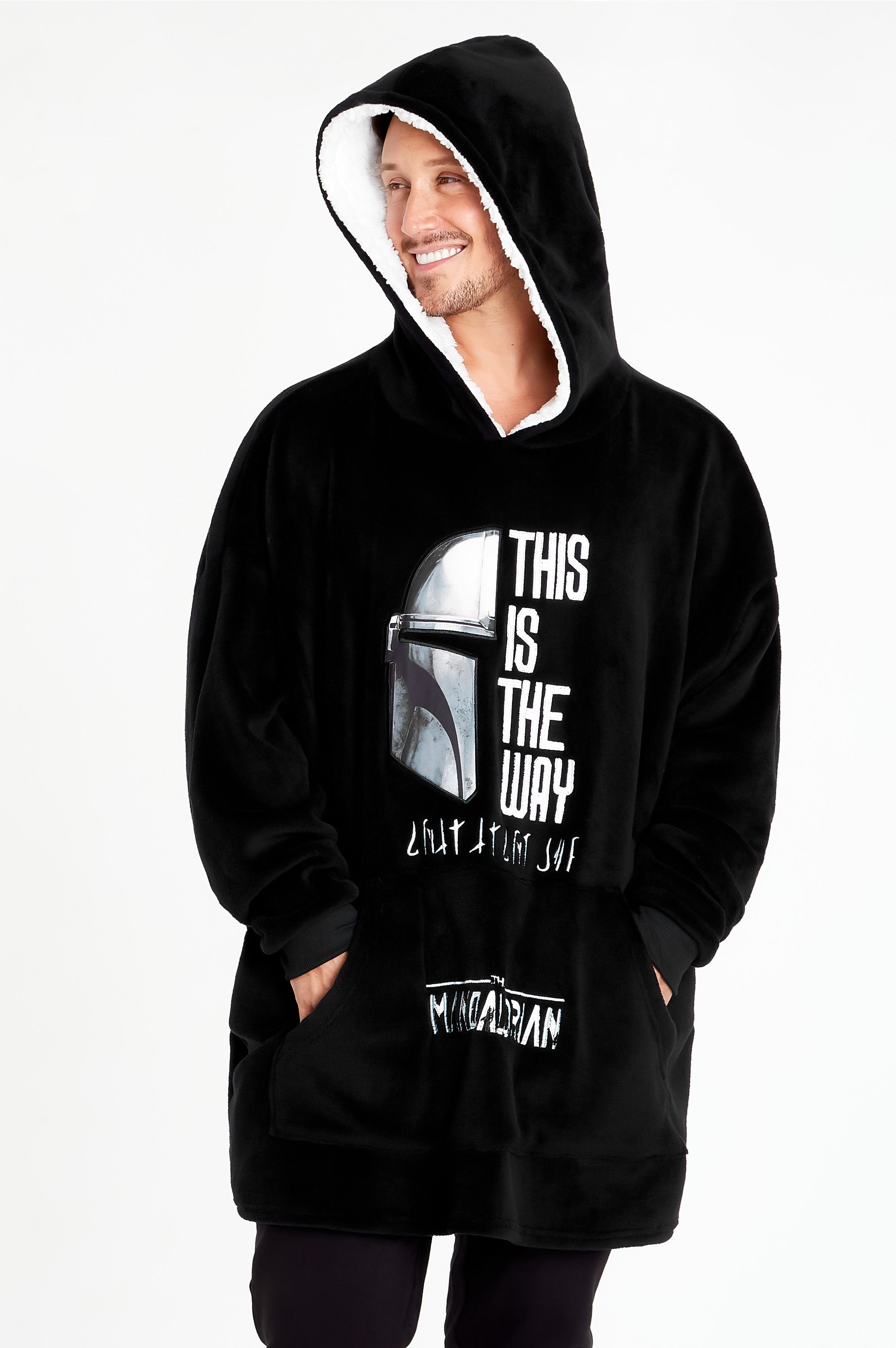 The Mandalorian Mens Hoodies  Black Oversized Hoodie,  Baby Yoda Gifts - Get Trend