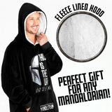 The Mandalorian Mens Hoodies  Black Oversized Hoodie,  Baby Yoda Gifts - Get Trend