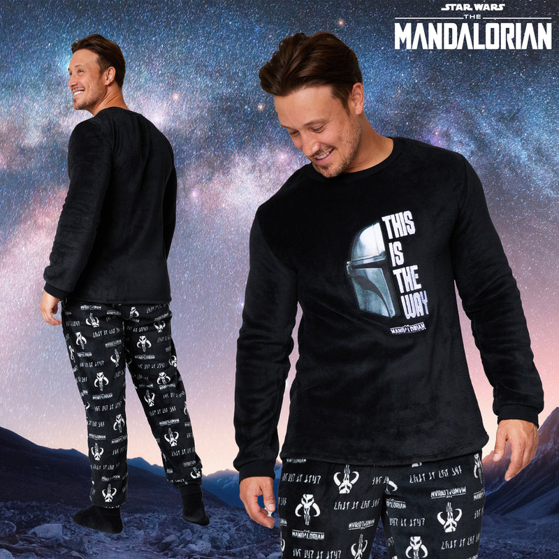 Disney The Mandalorian Mens Pyjamas Set with Fluffy Socks - Get Trend