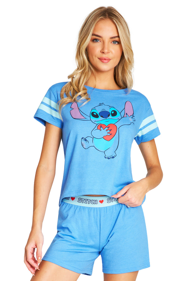 Disney Stitch Womens Pyjamas Short PJs for Women - Get Trend