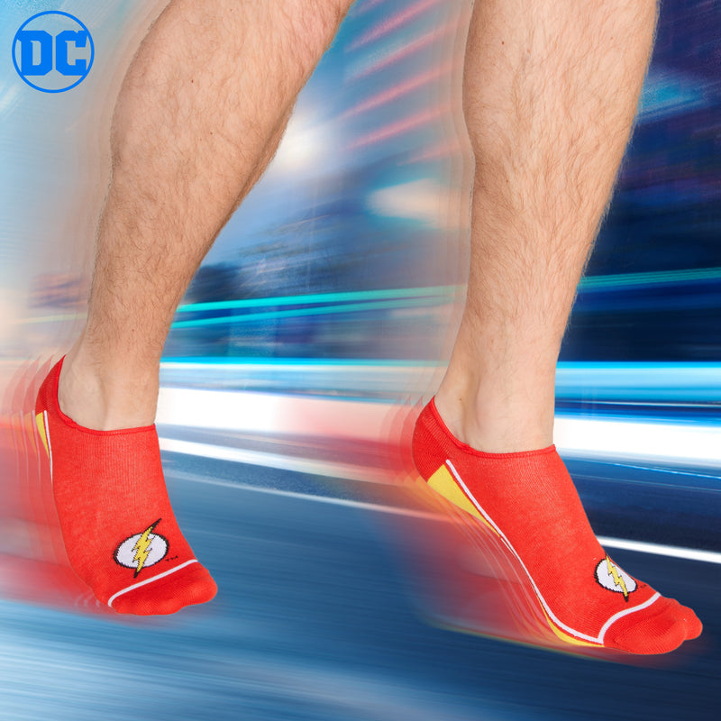 DC Comics Socks for  Men and Teenagers, Superheroes Trainer Socks