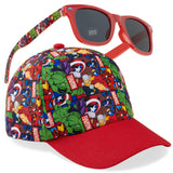 Marvel Spiderman Sunglasses Baseball Cap Set for Kids Adjustable Summer Sun Hat UV400
