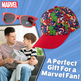 Marvel Spiderman Sunglasses Baseball Cap Set for Kids Adjustable Summer Sun Hat UV400