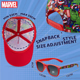 Marvel Spiderman Sunglasses Baseball Cap Set for Kids Adjustable Summer Sun Hat UV400