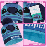 Disney Beanie Hat and Gloves Set Kids - Blue Stitch-2 Pieces - Get Trend