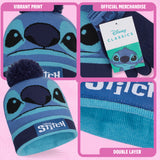 Disney Beanie Hat and Gloves Set Kids - Blue Stitch-2 Pieces - Get Trend