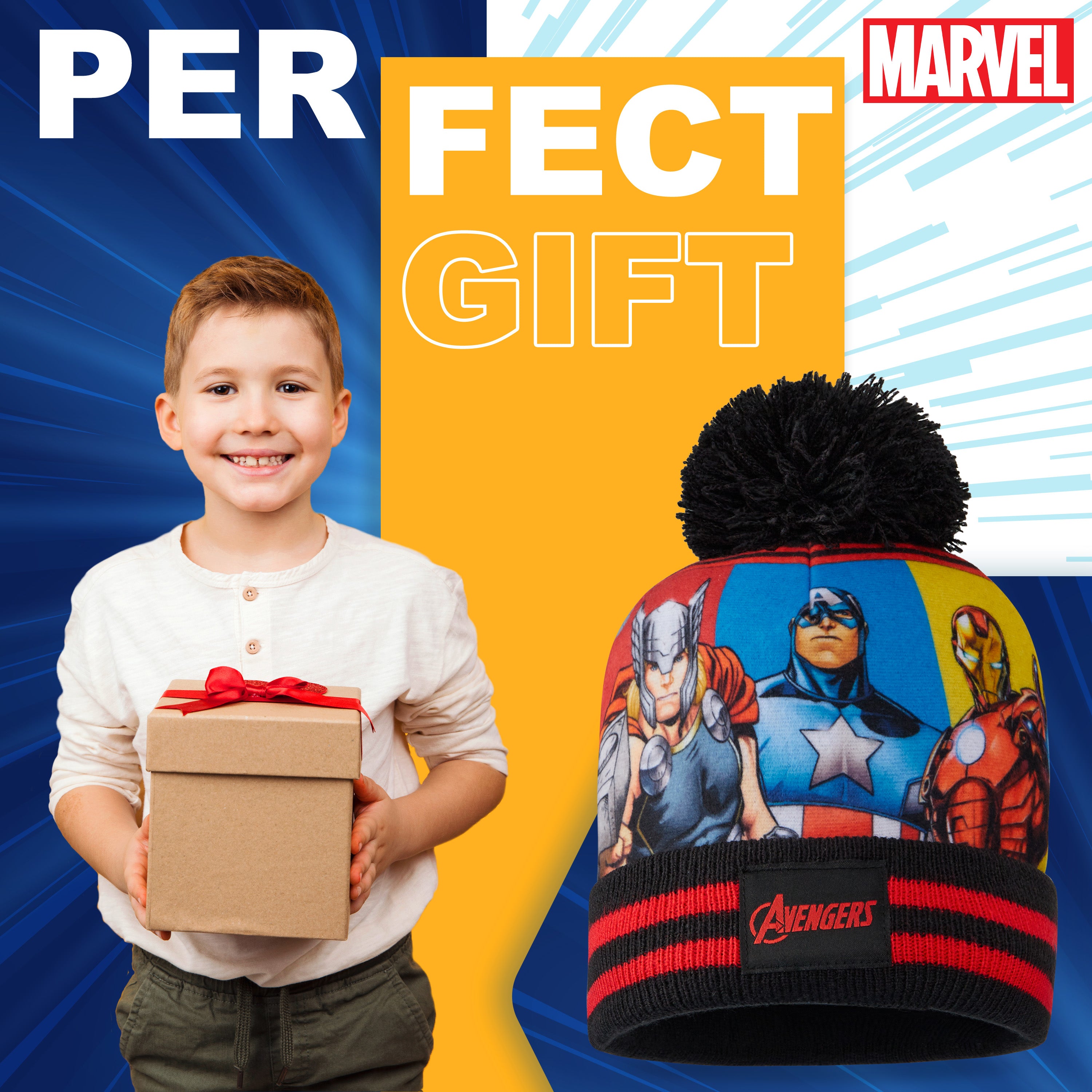 Marvel Boys Winter Accessories Set, Cosy for School Travel - Gifts for Boys - Get Trend