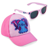 Disney Stitch Sunglasses Baseball Cap Girls Accessories Set Summer Lightweight Sun Hat