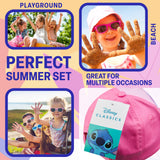 Disney Stitch Sunglasses Baseball Cap Girls Accessories Set Summer Lightweight Sun Hat