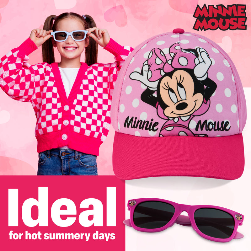 Disney Girls Sunglasses and Baseball Cap Set - Minnie Mouse