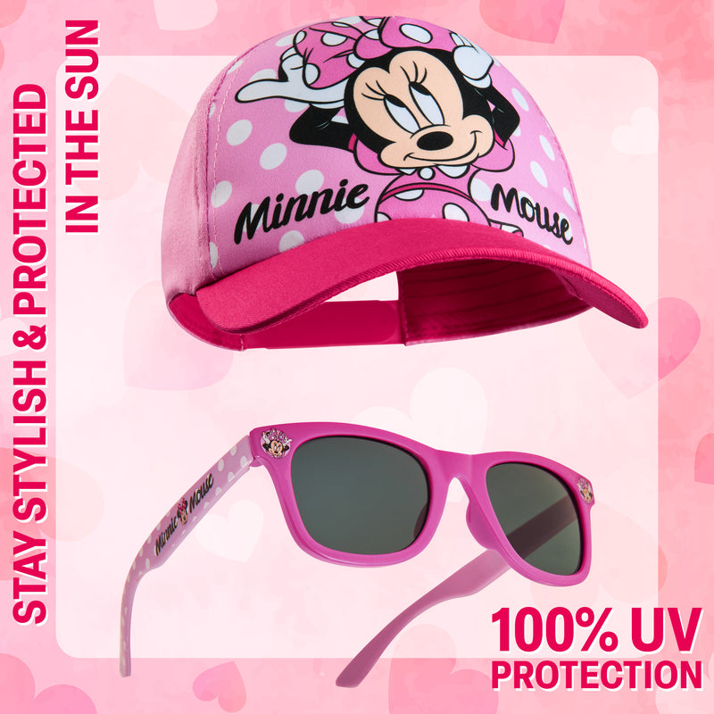 Disney Girls Sunglasses and Baseball Cap Set - Minnie Mouse