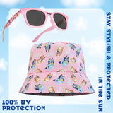 Bluey Girls Bucket Hat and Sunglasses Set