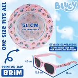 Bluey Girls Bucket Hat and Sunglasses Set