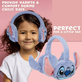 Disney Stitch Fluffy Earmuffs for Girls, Cosy Winter Accessories - Cute Gifts for Girls