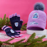 Disney Stitch Girls Winter Accessories Set, Beanie Hat and Gloves - Stitch Gifts