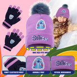 Disney Stitch Girls Winter Accessories Set, Beanie Hat and Gloves - Stitch Gifts