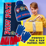 Paw Patrol Boys Winter Accessories Set, Beanie Scarf Gloves - Gifts for Boys