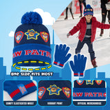 Paw Patrol Boys Winter Accessories Set, Beanie Scarf Gloves - Gifts for Boys