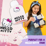 Hello Kitty Girls Winter Accessories Set, Hat Scarf and Gloves - Gifts for Girls