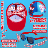 Get Trend Sunglasses Baseball Cap Set for Kids Breathable Adjustable Summer Hat