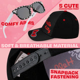 Get Trend Sunglasses Baseball Cap Set for Girls Breathable Adjustable Summer Sun Hat
