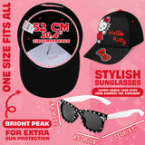 Get Trend Sunglasses Baseball Cap Set for Girls Breathable Adjustable Summer Sun Hat