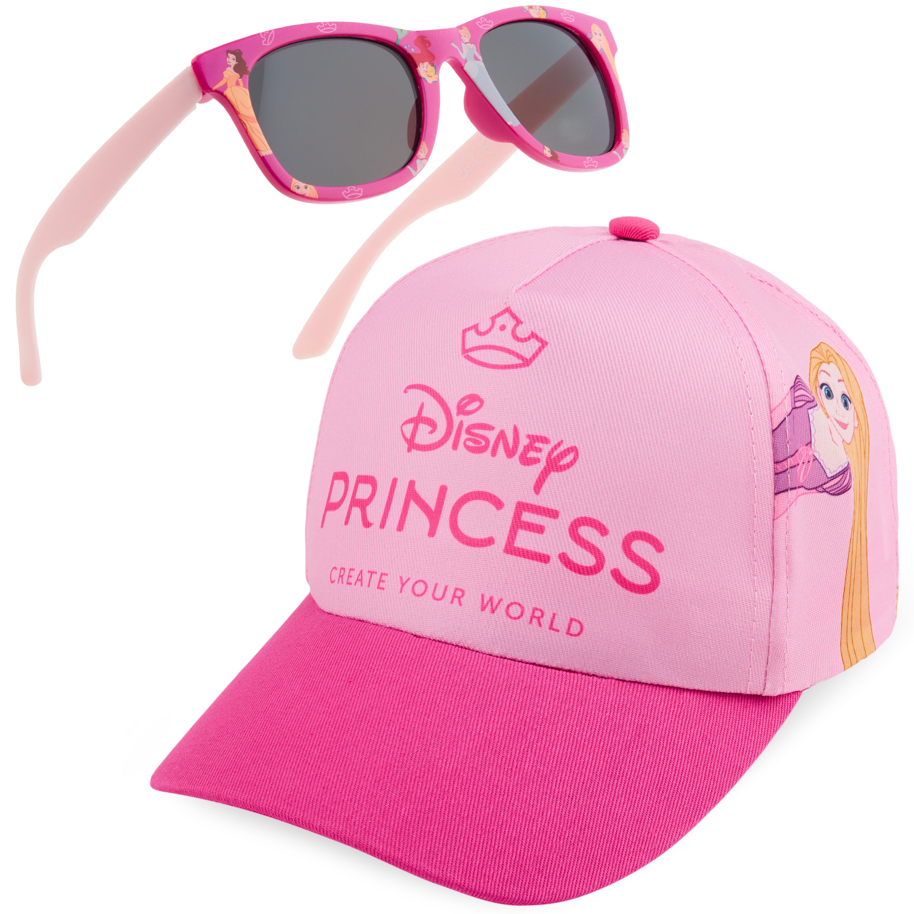 Get Trend Sunglasses Baseball Cap Set for Girls Breathable Adjustable Summer Sun Hat and UV400 Kids Sunglasses Summer Kids Travel Essentials - Get Trend