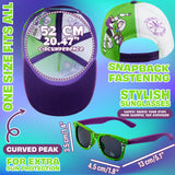 Get Trend Sunglasses Baseball Cap Set for Kids Breathable Adjustable Summer Hat