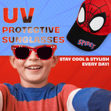 Marvel Spiderman Sunglasses Baseball Cap Set for Kids Adjustable Summer Sun Hat UV400