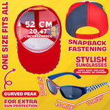 Get Trend Sunglasses Baseball Cap Set for Kids Breathable Adjustable Summer Hat
