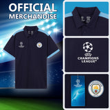 MANCHESTER CITY F.C. Mens Polo Shirt, Short Sleeve Collared T-Shirt Buttoned