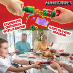 Minecraft Christmas Crackers Pack of 6 Mini Creeper Crackers for Kids with Gifts Keychain Crayons Stickers Gamer Gifts - Get Trend