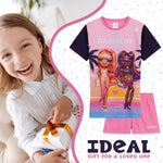 Rainbow High PJs for Girls Summer T-Shirt and Short Girls Pyjamas - Get Trend