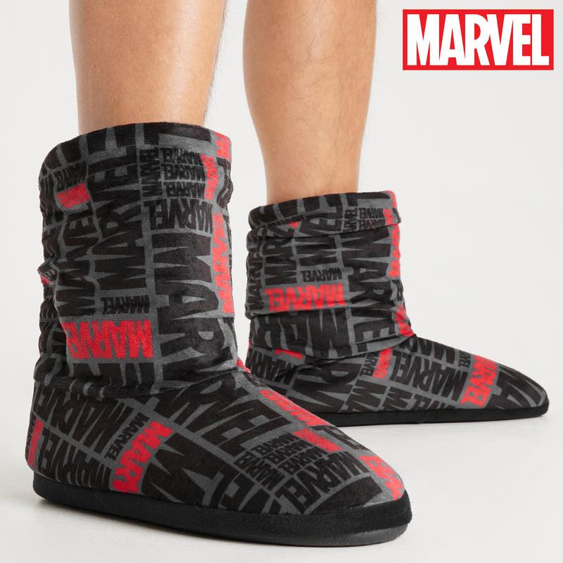 Marvel Men's Slippers Plush Indoor House Shoes