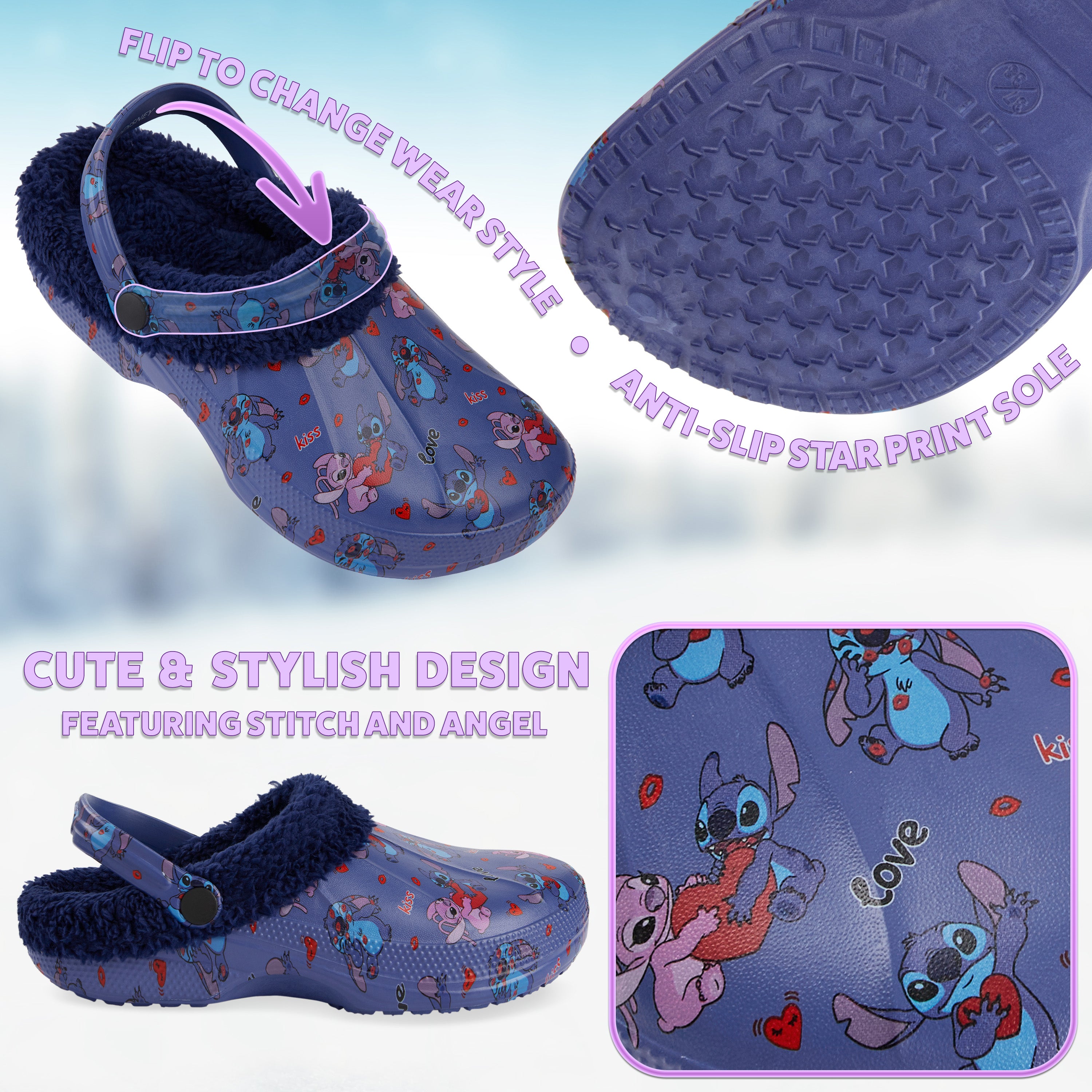 Disney Stitch Clogs for Women - Blue Stitch - Get Trend