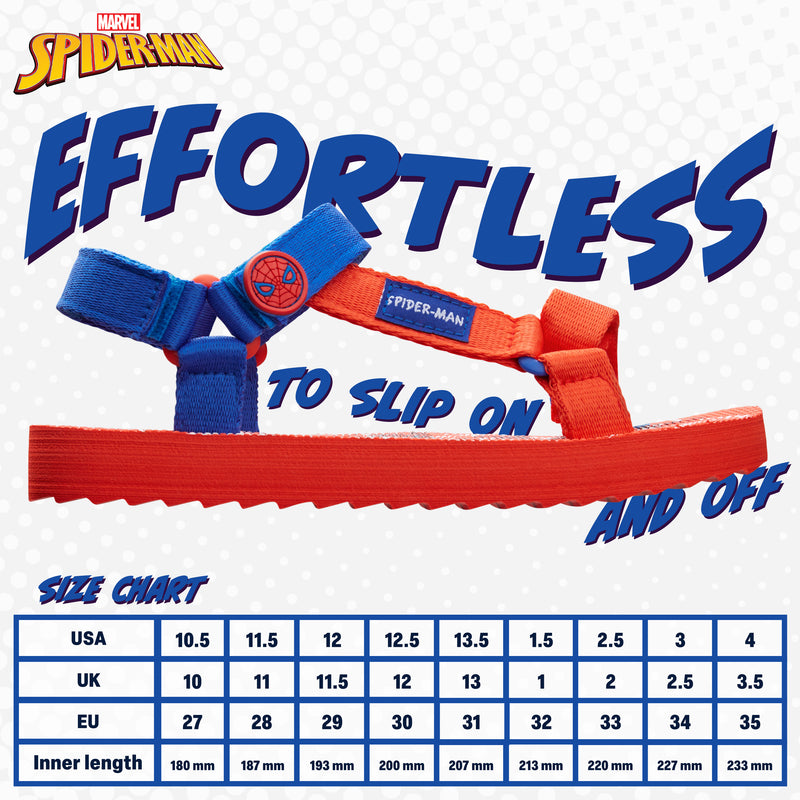 Marvel Boys Sandals, Summer Shoes with Adjustable Straps - Gifts for Boys - Get Trend