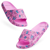 Disney Stitch Girls Sliders, Beach or Pool Shoes for Kids - Pink Fuchsia - Get Trend