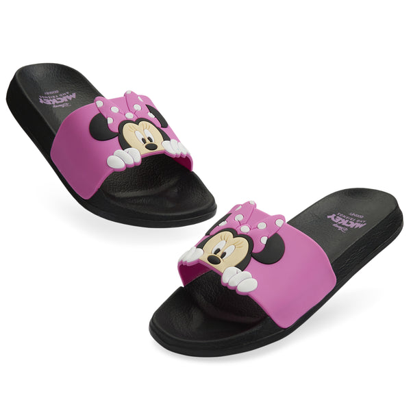 Disney Girls Sliders, Pool or Beach Shoes for Kids - Pink Minnie