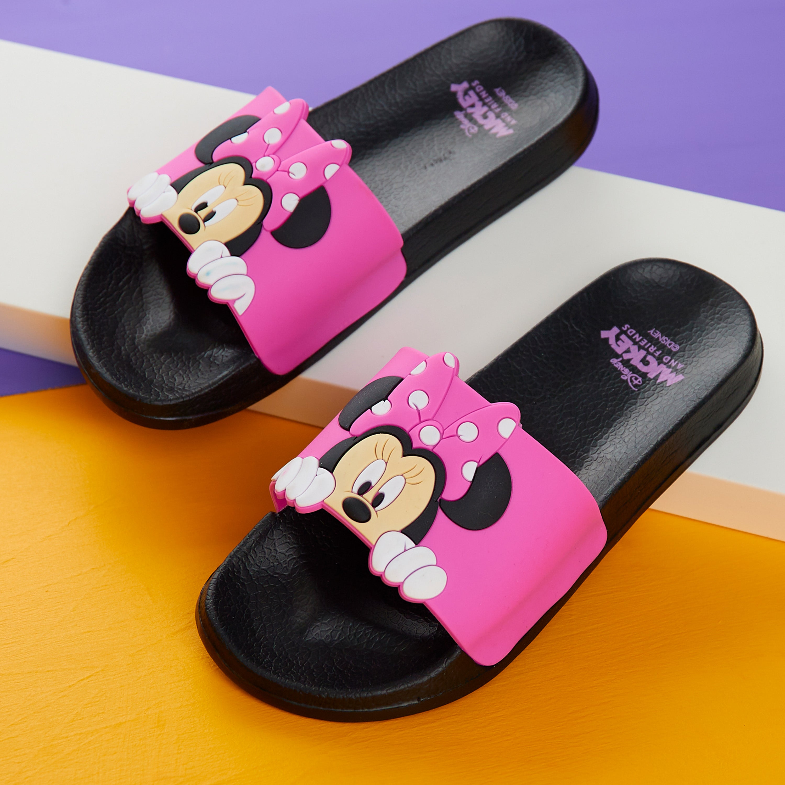 Disney Girls Sliders, Pool or Beach Shoes for Kids - Pink Minnie - Get Trend