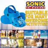 Sonic The Hedgehog Clogs Boys with Shoe Charms Garden Shoes Slip On Ankle Strap Indoor Outdoor Beach Holiday Essentials
