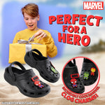 Marvel Boys Clogs with Removable Rubber Charms - Black Spiderman - Get Trend