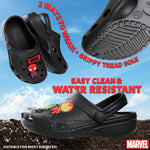 Marvel Boys Clogs with Removable Rubber Charms - Black Spiderman - Get Trend