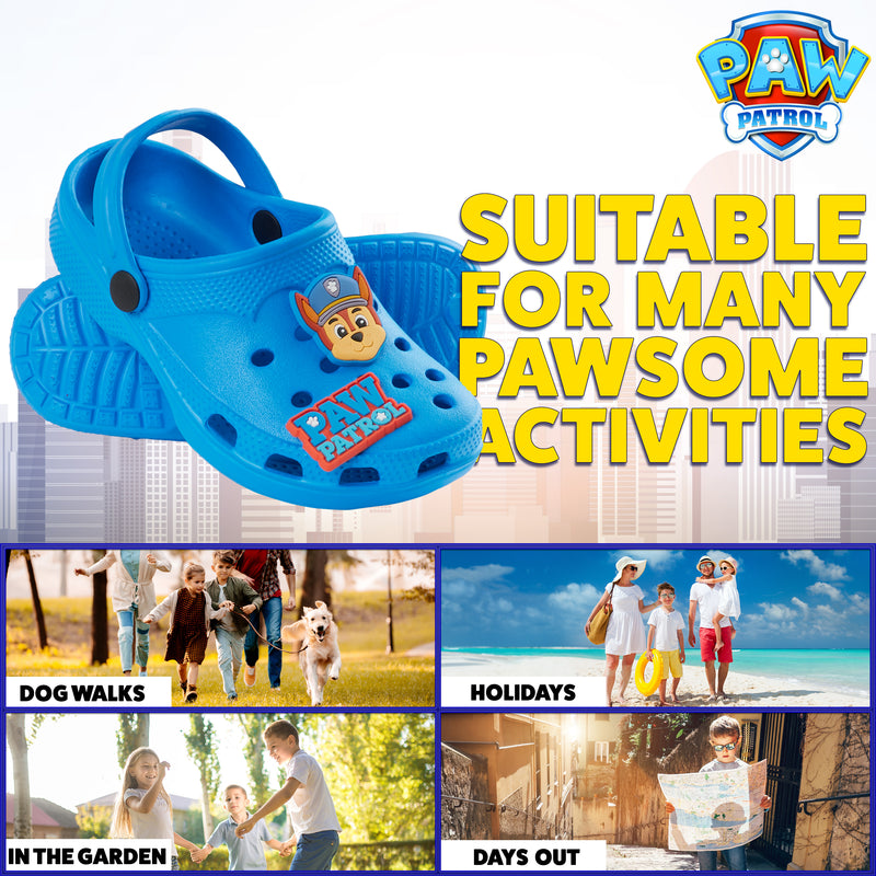 Paw Patrol Boys Clogs with Removable Rubber Charms - Get Trend