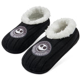 Disney Womens Ballerina Slippers with Sherpa Lining, Knitted Non-Slip House Shoes