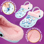 Disney Stitch Clogs for Women Fleece Lining Slip On Garden Shoes Heel Strap with Charms - Get Trend