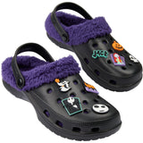 Disney Stitch Clogs Womens Winter Fleece Lining & Removable Charms - Warm Slip On Garden Shoes with Strap