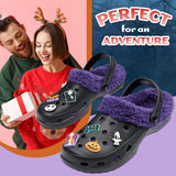 Disney Stitch Clogs Womens Winter Fleece Lining & Removable Charms - Warm Slip On Garden Shoes with Strap